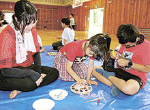 親子で木製時計作成