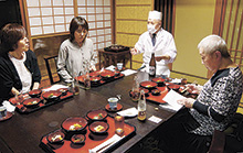 宿坊で月1回精進料理