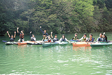 カヌー授業集大成、10㌔完漕